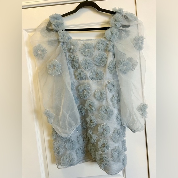 LoveShackFancy Wells Dress - Glacier Blue - Picture 2 of 2